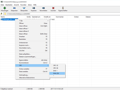 7-Zip SHA-256-Check